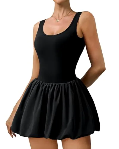 DLOODA Tennis Dress with Pockets, Black