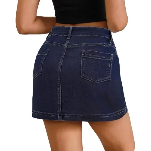 DLOODA Denim Jeans with Pockets, Dark Blue, view 2