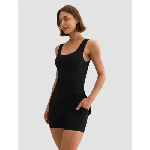 DLOODA Tennis Shorts with Pockets, Black, view 4