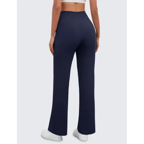 DLOODA High Waist Yoga Sweatpants Crossover, with Pockets, Navy, view 4