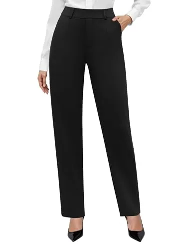 DLOODA High Waist Work Dress Pants, Black