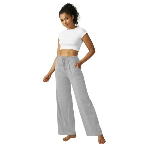 DLOODA High Waist Lounge Drawstring Sweatpants, Light Grey, view 4