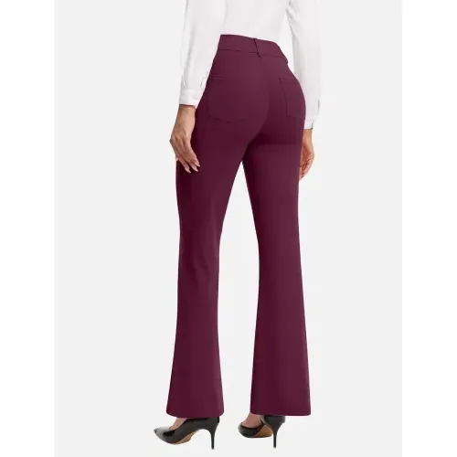 DLOODA Work Dress Pants, Berry, view 2