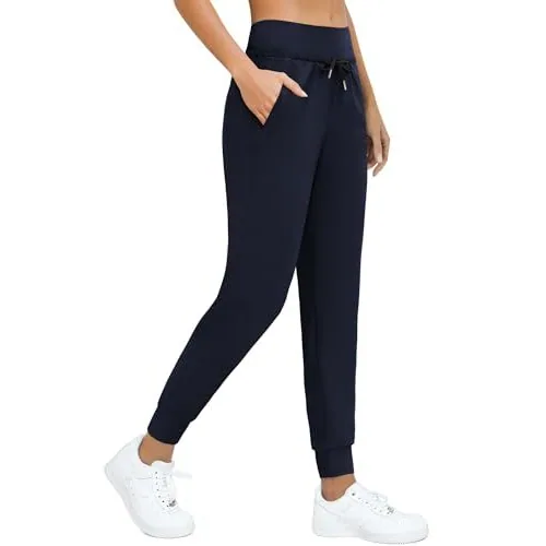 DLOODA High Waist Yoga Lightweight Sweatpants, Navy, view 2