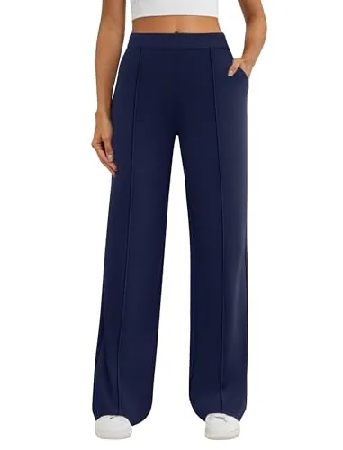 DLOODA Work Wide Leg Pants, Navy