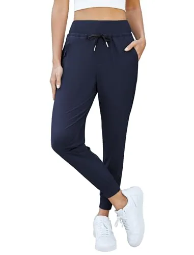DLOODA High Waist Yoga Lightweight Sweatpants, Navy