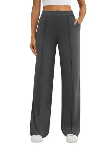 DLOODA Work Wide Leg Pants, Dark Grey