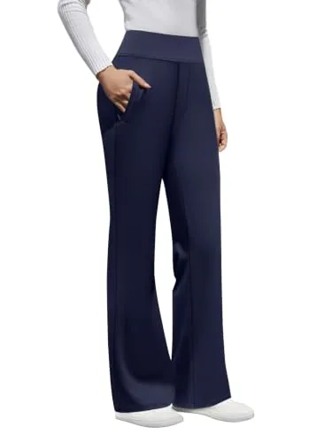 DLOODA High Waist Work Dress Pants, Navy