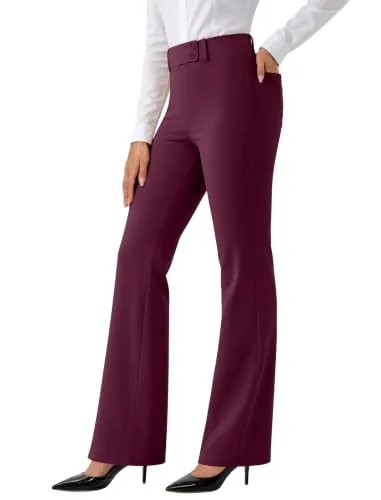 DLOODA Work Dress Pants, Berry