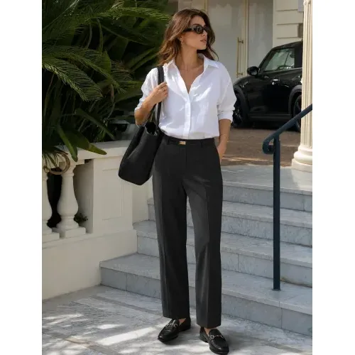 DLOODA Work Wide Leg Pants, Black, view 5