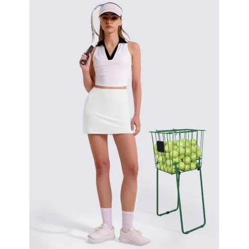 DLOODA High Waist Tennis Skirt, White, view 4