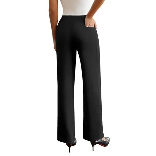DLOODA Work Wide Leg Pants, Black, view 2