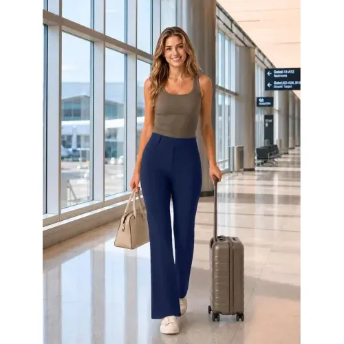 DLOODA Work Flare Pants, Navy, view 4