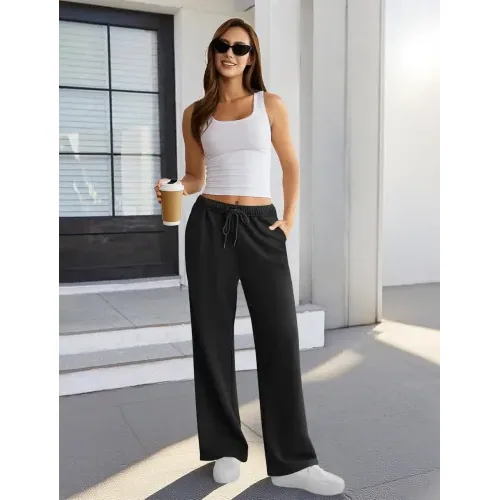 DLOODA Lounge Baggy Sweatpants, Black, view 3