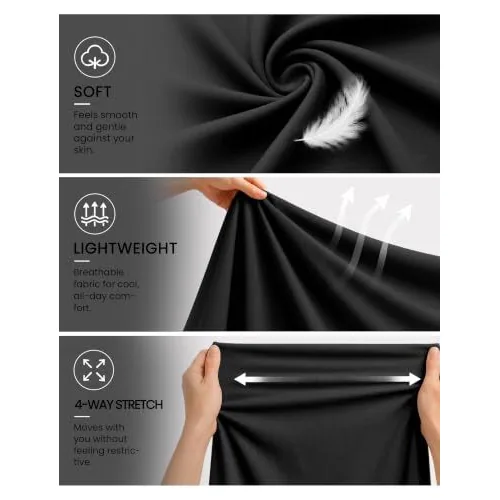 DLOODA High Waist Work Dress Pants, Black, view 5