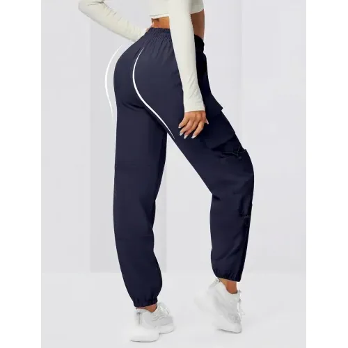 DLOODA Hiking Quick Dry Cargo Joggers with Pockets, Water Resistant, Navy, view 2