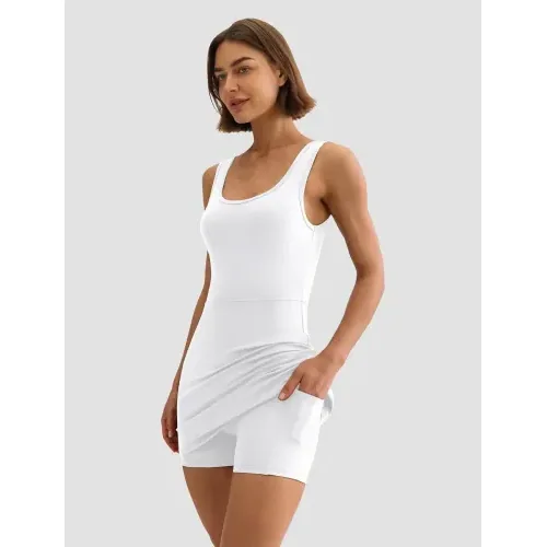 DLOODA Tennis Shorts with Pockets, White, view 4