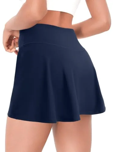 DLOODA High Waist Tennis Skort, Navy