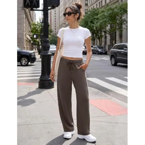 DLOODA Lounge Sweatpants with Pockets, Brown, view 4