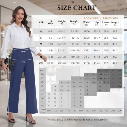 DLOODA High Waist Work Straight Leg Pants, Navy, view 4