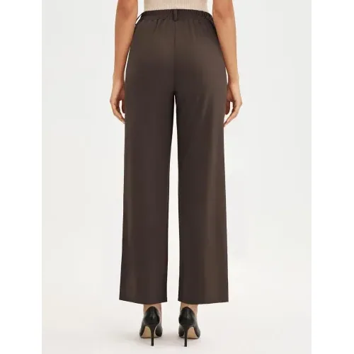 DLOODA Work Wide Leg Pants, Brown, view 2