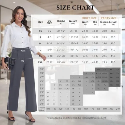 DLOODA High Waist Work Straight Leg Pants, Dark Grey, view 4