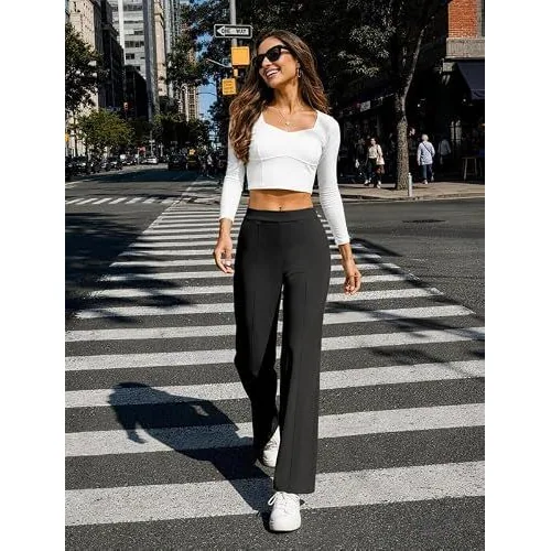 DLOODA Work Wide Leg Pants, Black, view 5