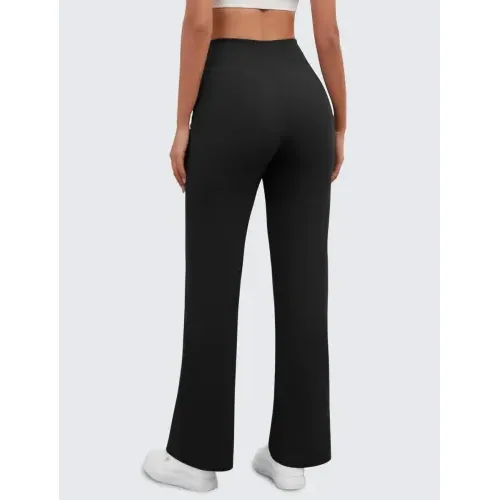 DLOODA High Waist Yoga Sweatpants Crossover, with Pockets, Black, view 5