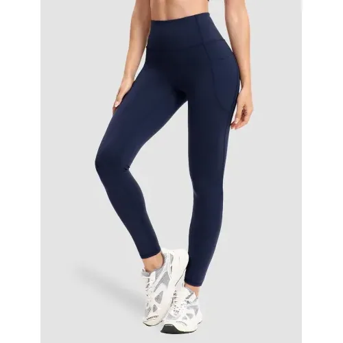 DLOODA High Waist Yoga Leggings with Pockets, Navy, view 2
