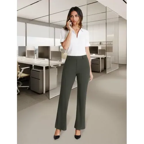 DLOODA Work Flare Pants, Army Green, view 2