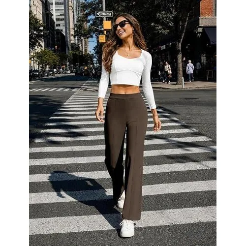 DLOODA Work Wide Leg Pants, Brown, view 5