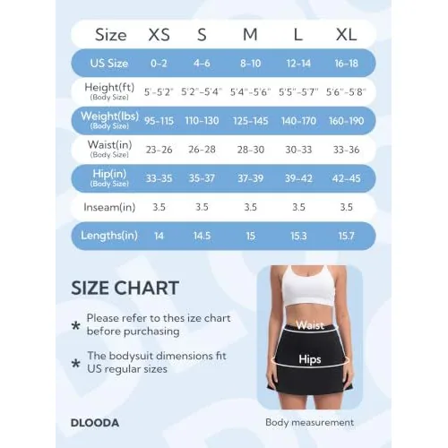 DLOODA High Waist Tennis Skort, Black, view 6