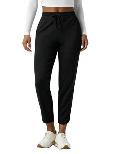 DLOODA High Waist Lounge Sweatpants with Pockets, Black