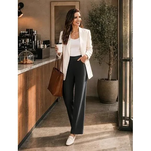 DLOODA Work Wide Leg Pants, Black, view 2