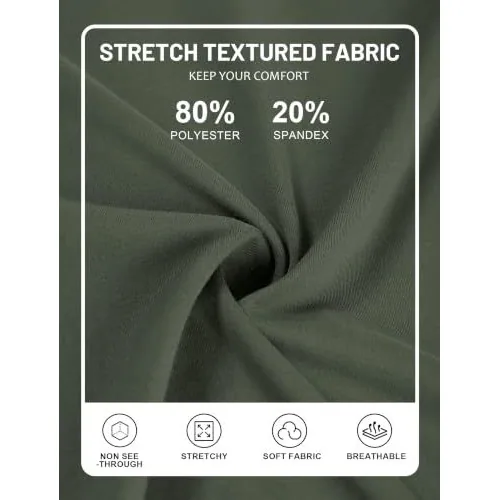 DLOODA High Waist Yoga Flare Leggings with Pockets, Army Green, view 6