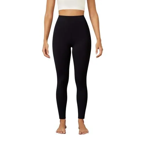 DLOODA High Waist Yoga Leggings Buttery Soft, with Pockets, Black, view 3