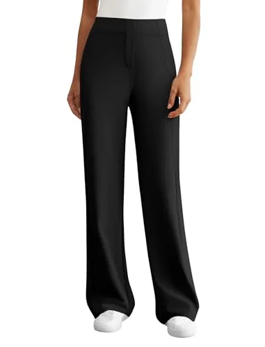 DLOODA Work Wide Leg Pants, Black
