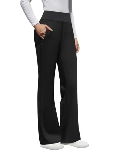 DLOODA High Waist Work Dress Pants, Black